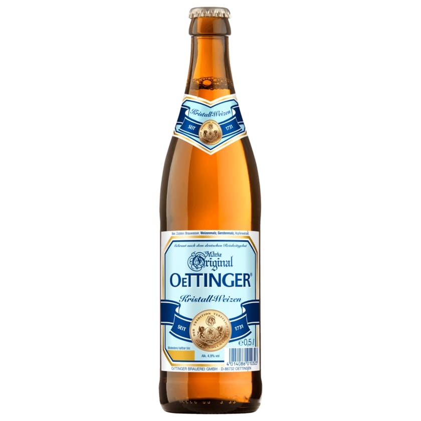Original Oettinger Kristallweizen 0,5l